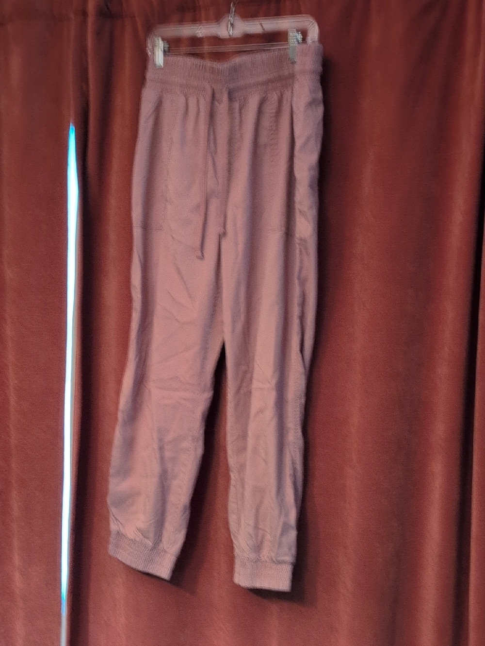 Mauve Pink Jogger Pants - Drawstring Waist